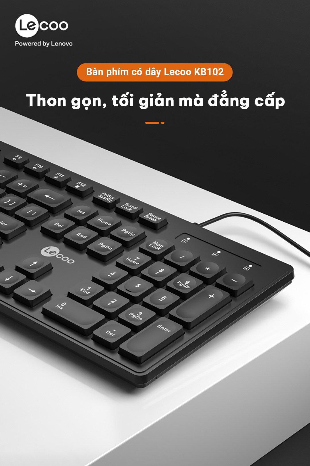 Bàn phím văn phòng Lecoo KB102