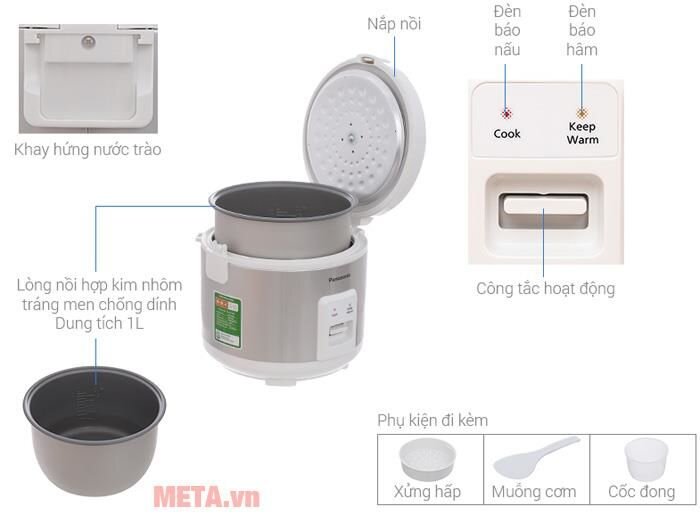 Nồi cơm điện Panasonic 1 lít SR-MVN107