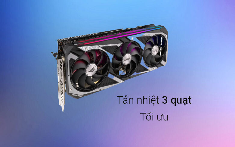 Card màn hình/ VGA Asus ROG Strix GeForce RTX 3050 8GB GDDR6 / Tản nhiệt 3 quạt