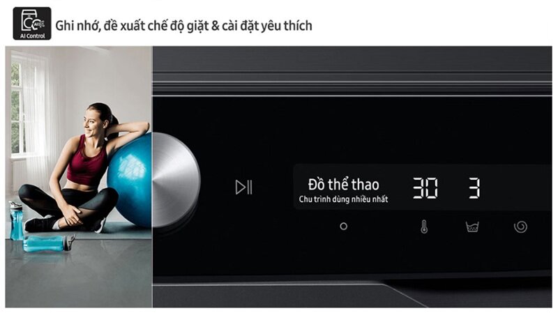 Máy giặt Samsung AI EcoBubble Inverter 12 kg WW12CGP44DSBSV 