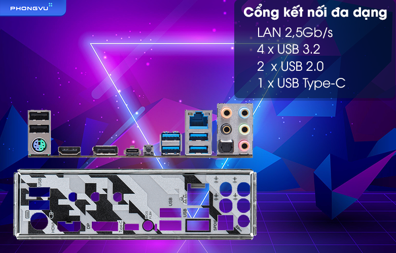 Mainboard ASROCK B660 STEEL LEGEND | Cổng kết nối đa dạng