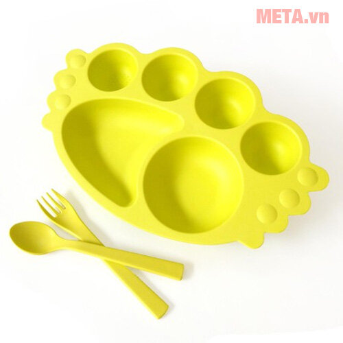 Set khay ăn và bộ thìa dĩa 2 món UINLUI