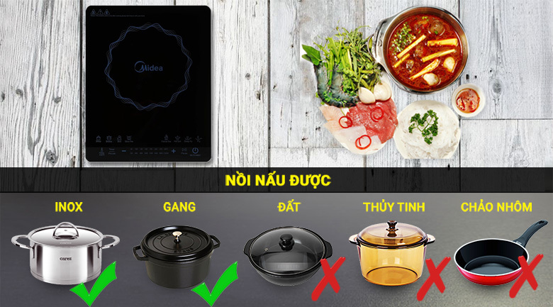 Bếp từ Midea MI-T2114DC Bếp từ Midea MI-T2114DC