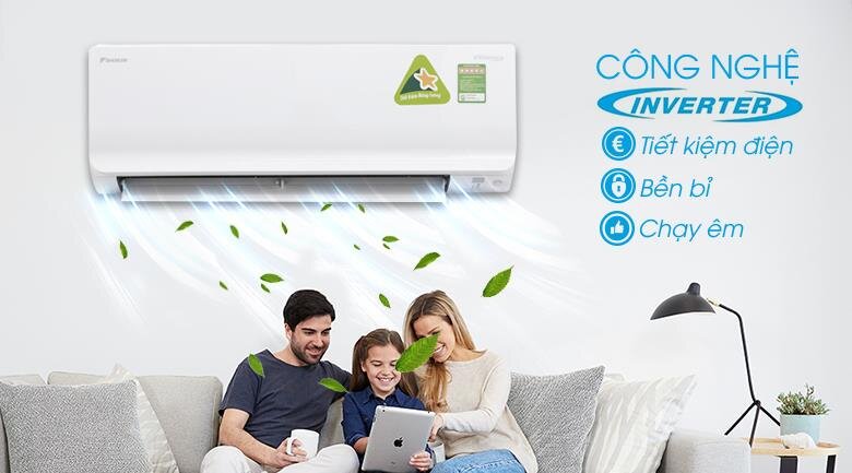 Điều hòa Daikin 1 chiều Inverter 8.500BTU ATKC25UAVMV