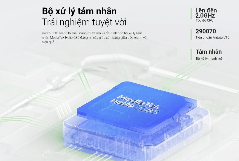 Điện thoại Xiaomi Redmi 13C 6GB/128GB bộ vi xử lý