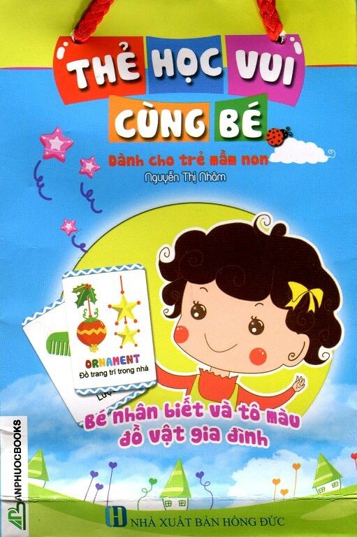 Túi thẻ Học vui cùng bé - Bé nhận biết và tô màu đồ vật gia đình  Túi thẻ Học vui cùng bé - Bé nhận biết và tô màu đồ vật gia đình