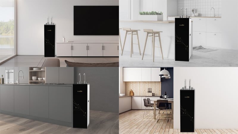 Thiết kế Máy lọc nước nóng lạnh RO Karofi 10 lõi KHY-TN86