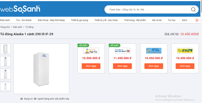 Tủ đông Alaska 1 cánh 290 lít IF-29