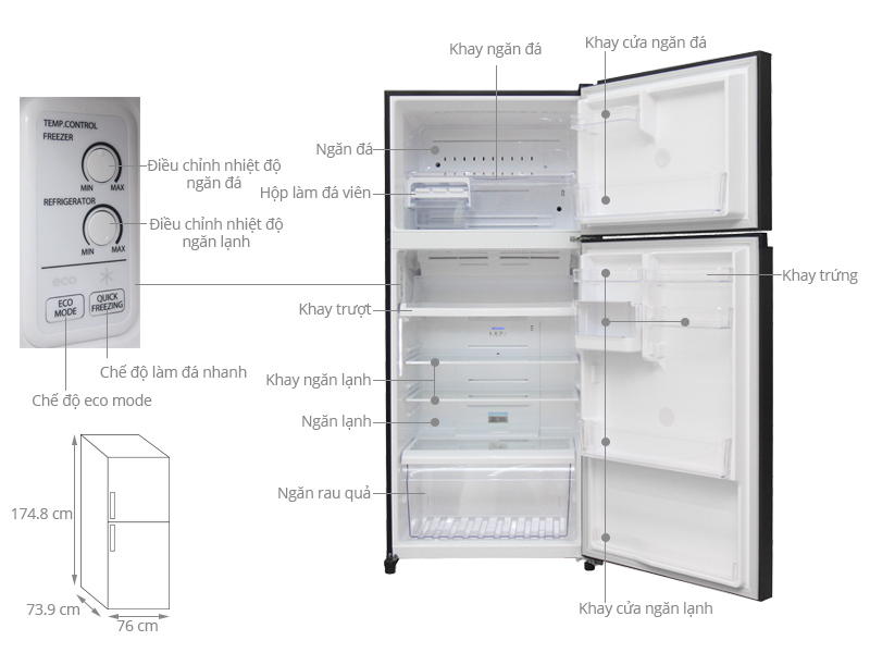 Tủ lạnh Toshiba 468 lít GR-HG52VDZ XK Tủ lạnh Toshiba 468 lít GR-HG52VDZ XK