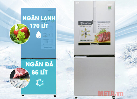 Tủ lạnh Inverter Panasonic NR-BV289XSV2, 255L