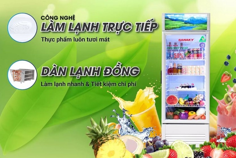 Tủ mát Sanaky Inverter 1 cánh 300 lít VH-3089K3 4 Tủ mát Sanaky Inverter 1 cánh 240 lít VH-3089K3