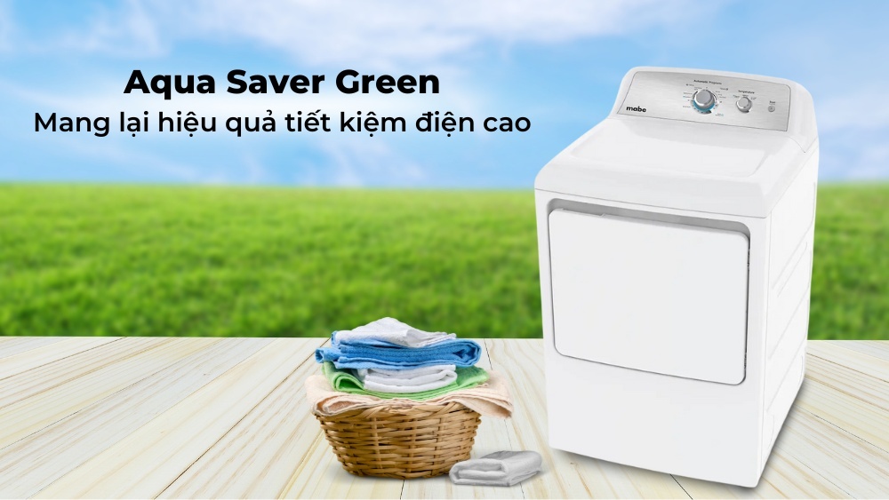 Máy sấy quần áo Mabe Dryer 18kg SME26N5XNBCT0 5 Công nghệ Aqua Saver Green tiết kiệm điện hiệu quả