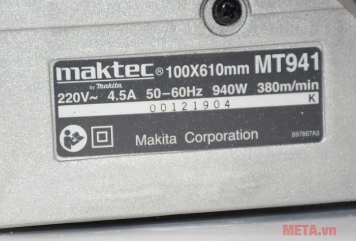 Máy chà nhám băng Maktec MT941