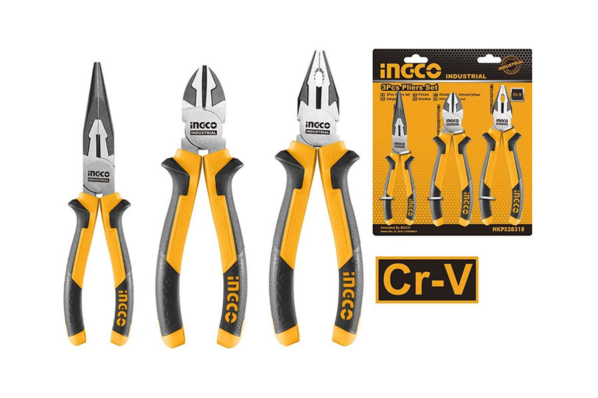 Bộ 3 kềm răng, cắt và nhọn INGCO HKHLPS2831