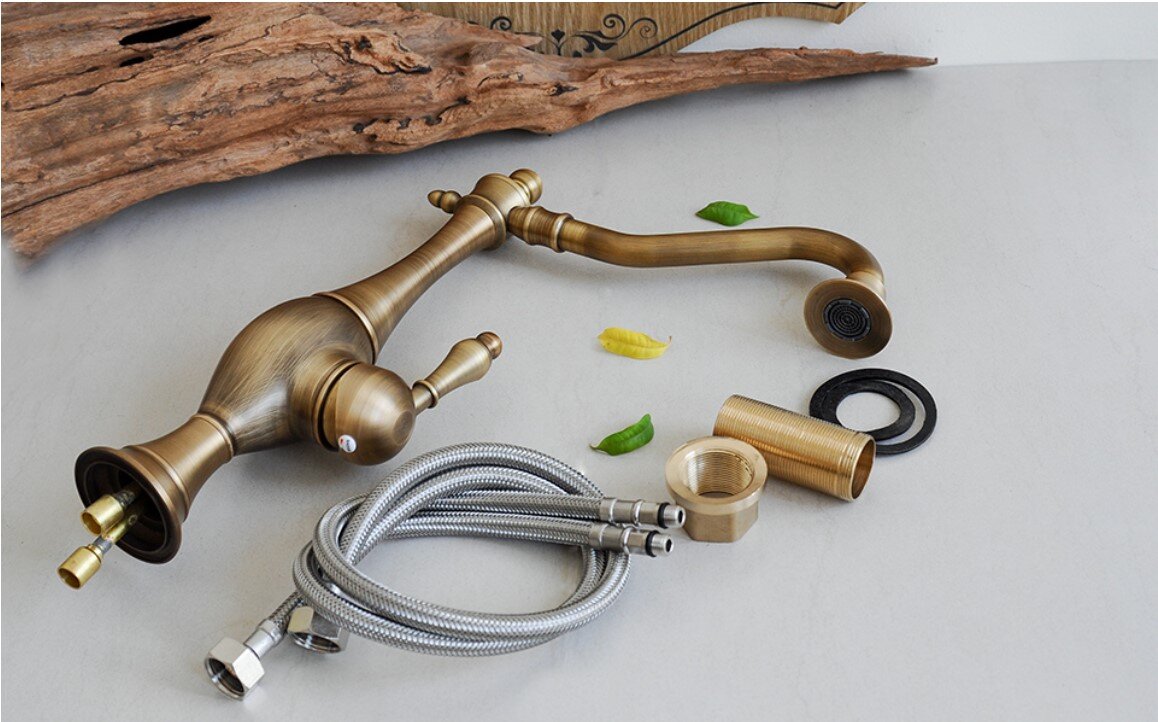 Vòi rửa bát nóng lạnh bằng đồng Kanly GCC06