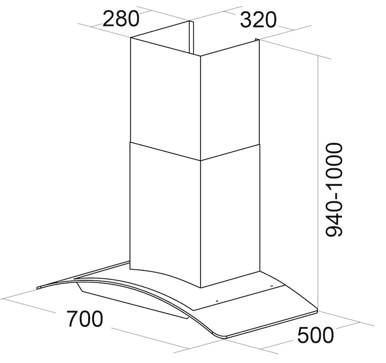 Máy hút mùi Cariny CAW-7021/GL