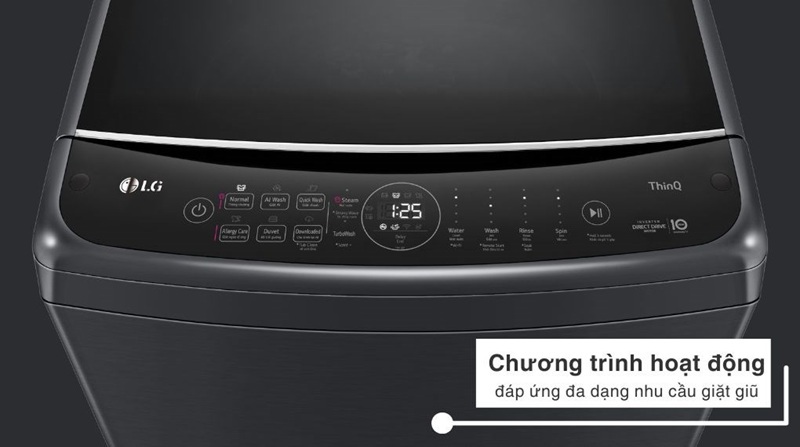 Máy giặt LG AI DD Inverter 19 kg TV2519SV7J 4 Máy Giặt LG Inverter 19 kg TV2519SV7J nhiều chương trình giặt