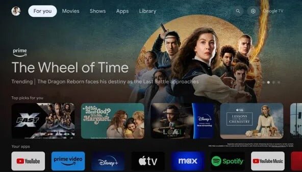 Tivi TCL 75P6K 4K 75 inch giao diện Google TV