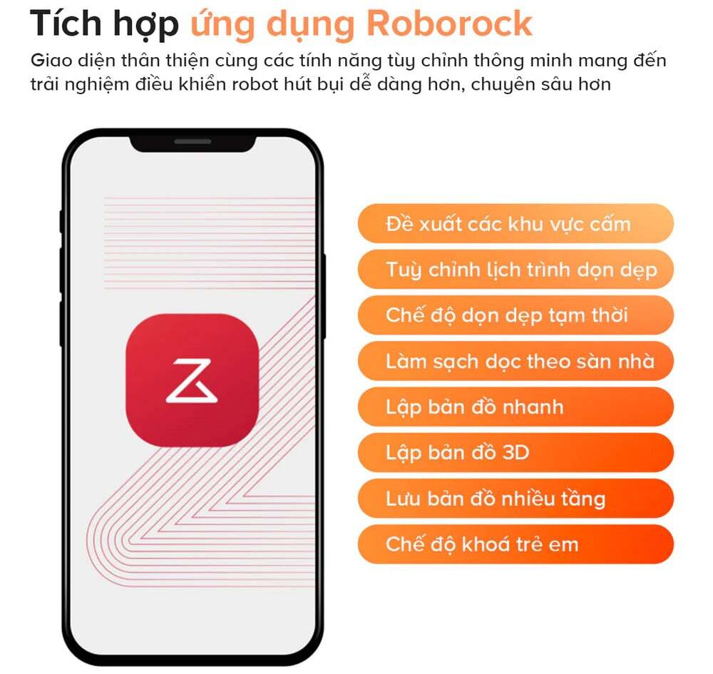 Tích hợp ứng dụng Roborock – Trải nghiệm nhà thông minh Roborock Qrevo Edge 5V1