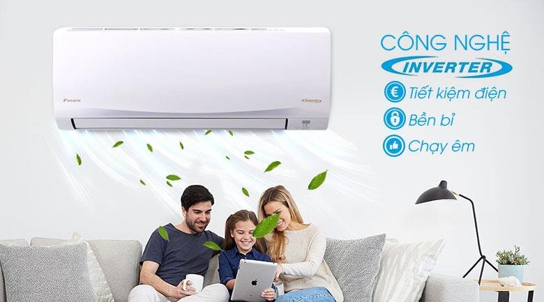 Điều hòa Daikin 1 chiều inverter ATKQ35TAVMV- 11.950BTU