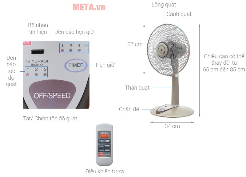 Quạt lửng KDK P30KH