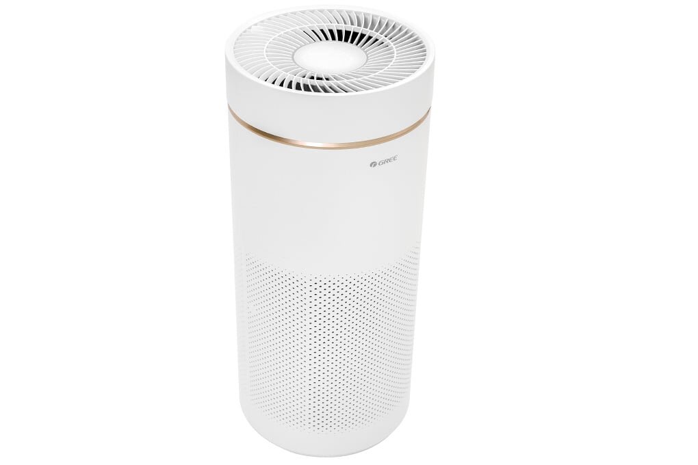 Máy lọc không khí gia đình Gree GCF350ASNA sở hữu thiết kế hình trụ tròn nhỏ gọn