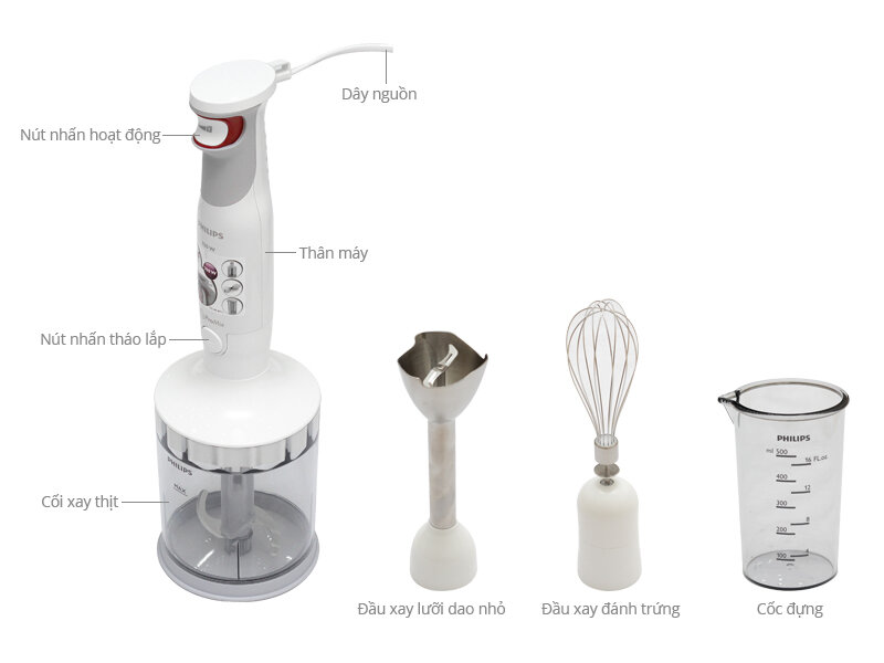 Máy xay sinh tố cầm tay Philips HR1643 Máy xay sinh tố cầm tay Philips HR1643