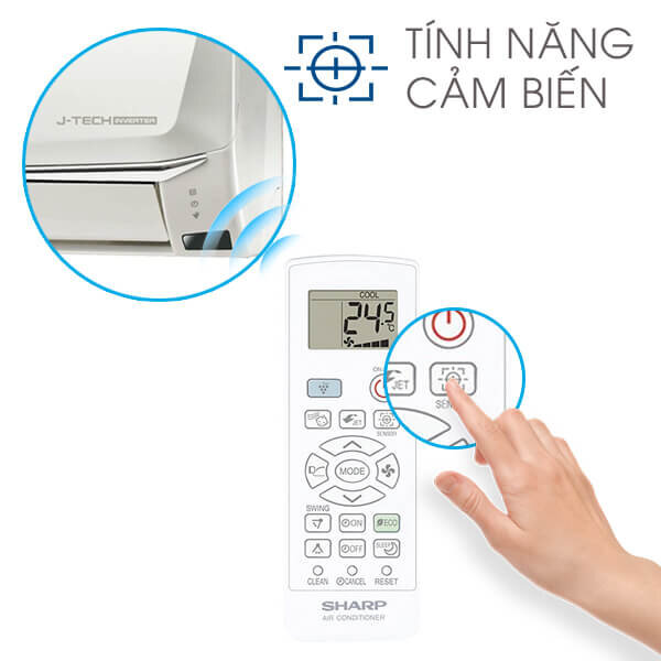 Điều hòa 1 chiều J-Tech Inverter Sharp AH-XP13UHW - 12000BTU
