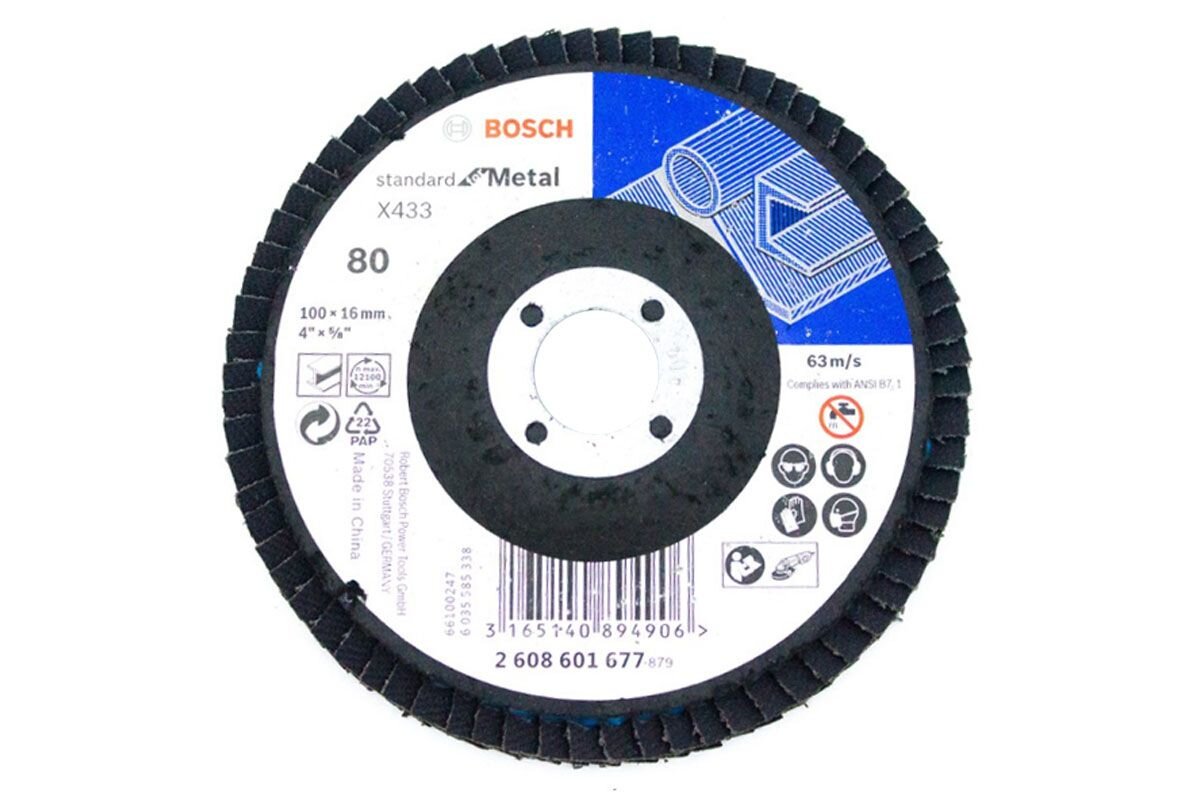 Đĩa nhám xếp Alox P80 Ø100mm Bosch 2608601677