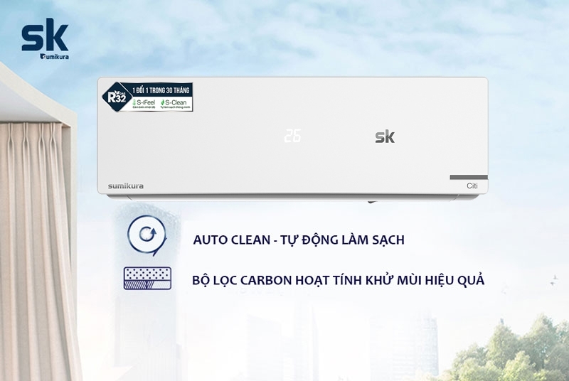 Điều Hòa Sumikura 9000 BTU 2 Chiều APS/APO-H092 lọc không khí sạch