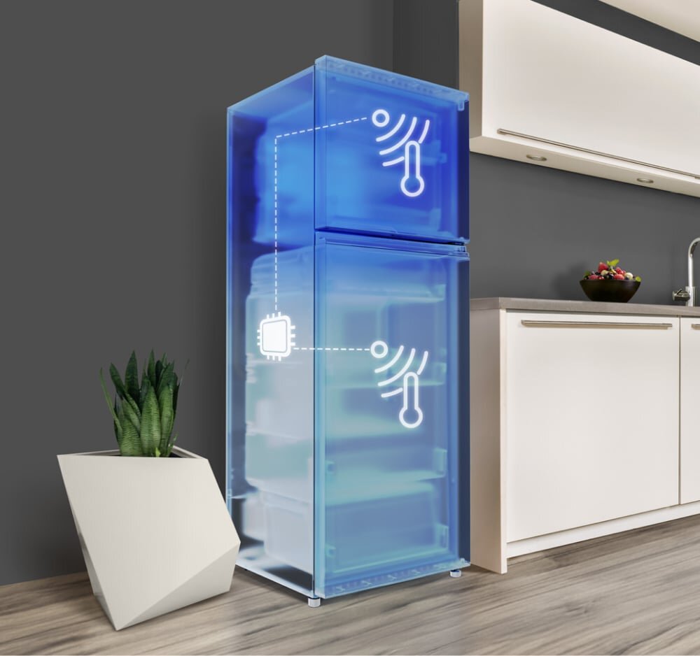 Tủ lạnh Hitachi Inverter 344 lít HRTN6379SGBKVN ứng dụng công nghệ làm lạnh vòng cung để bảo quản thực phẩm