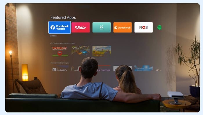 Hệ điều hành Android TV phong phú các ứng dụng Xgimi Elfin