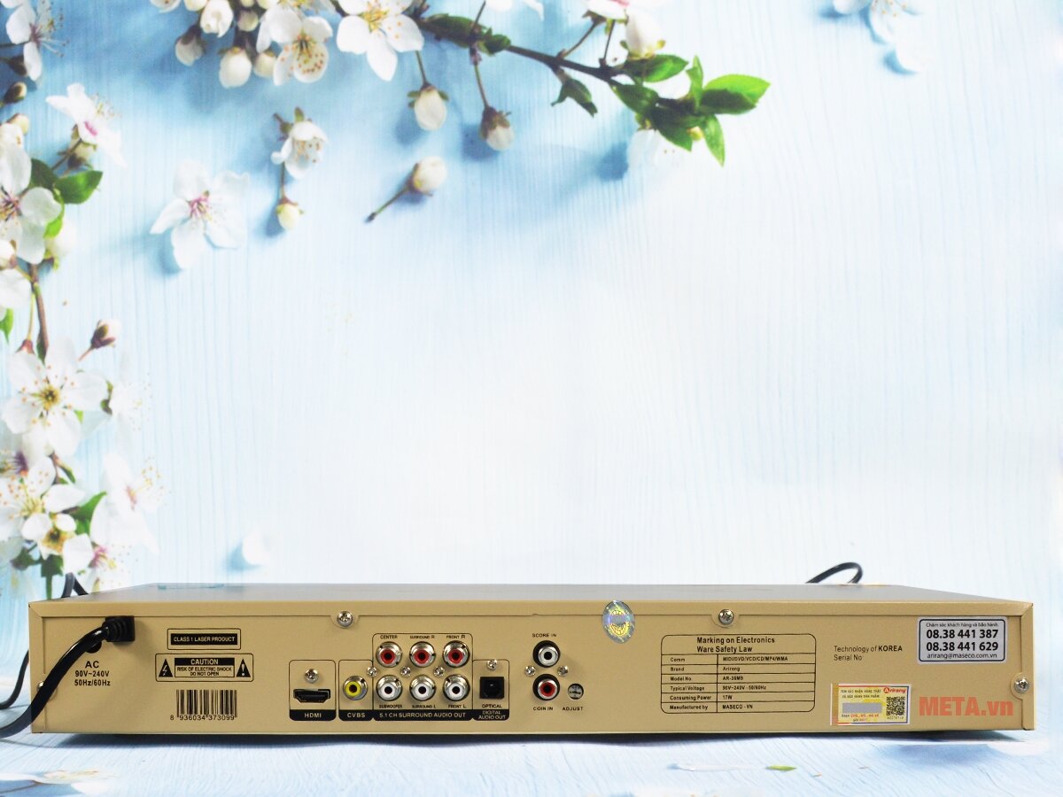 Đầu karaoke 5 số Arirang DVD AR-36MB (kèm 2 micro)