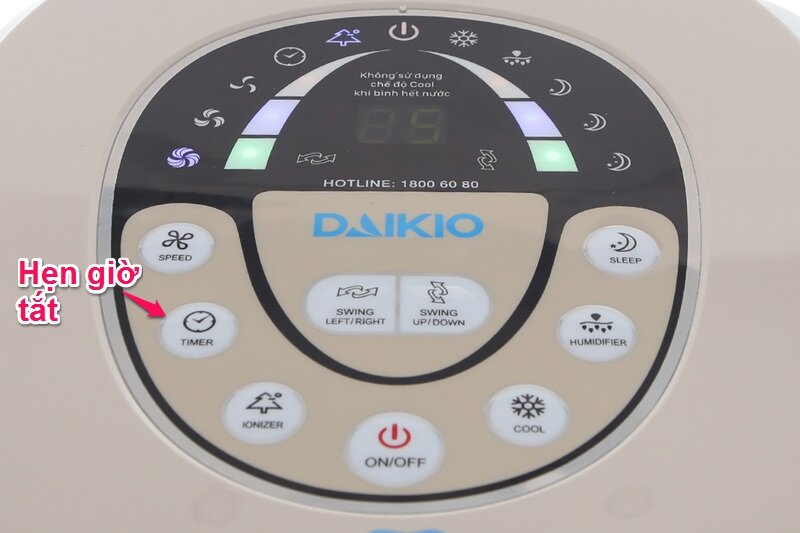 Máy làm mát không khí Daikio DK-2500B Máy làm mát không khí Daikio DK-2500B
