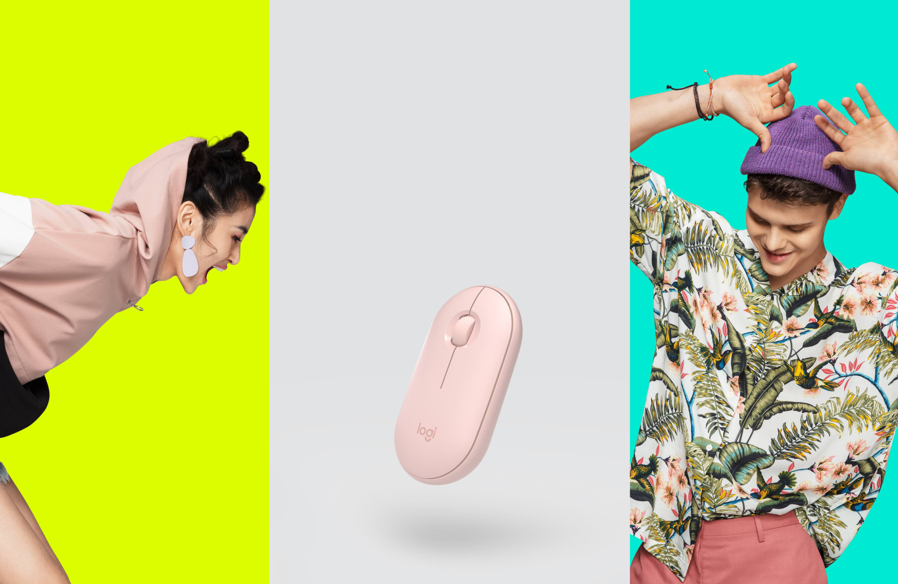 Chuột không dây Logitech M350 Pebble White 1