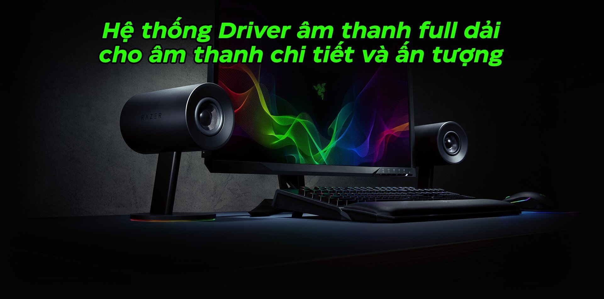 Loa vi tính Razer Nommo Chroma - 2.0 - Màu đen