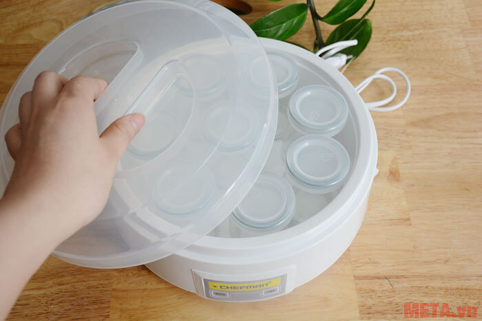 Máy làm sữa chua Chefman 8 cốc thủy tinh (CM - 302T)