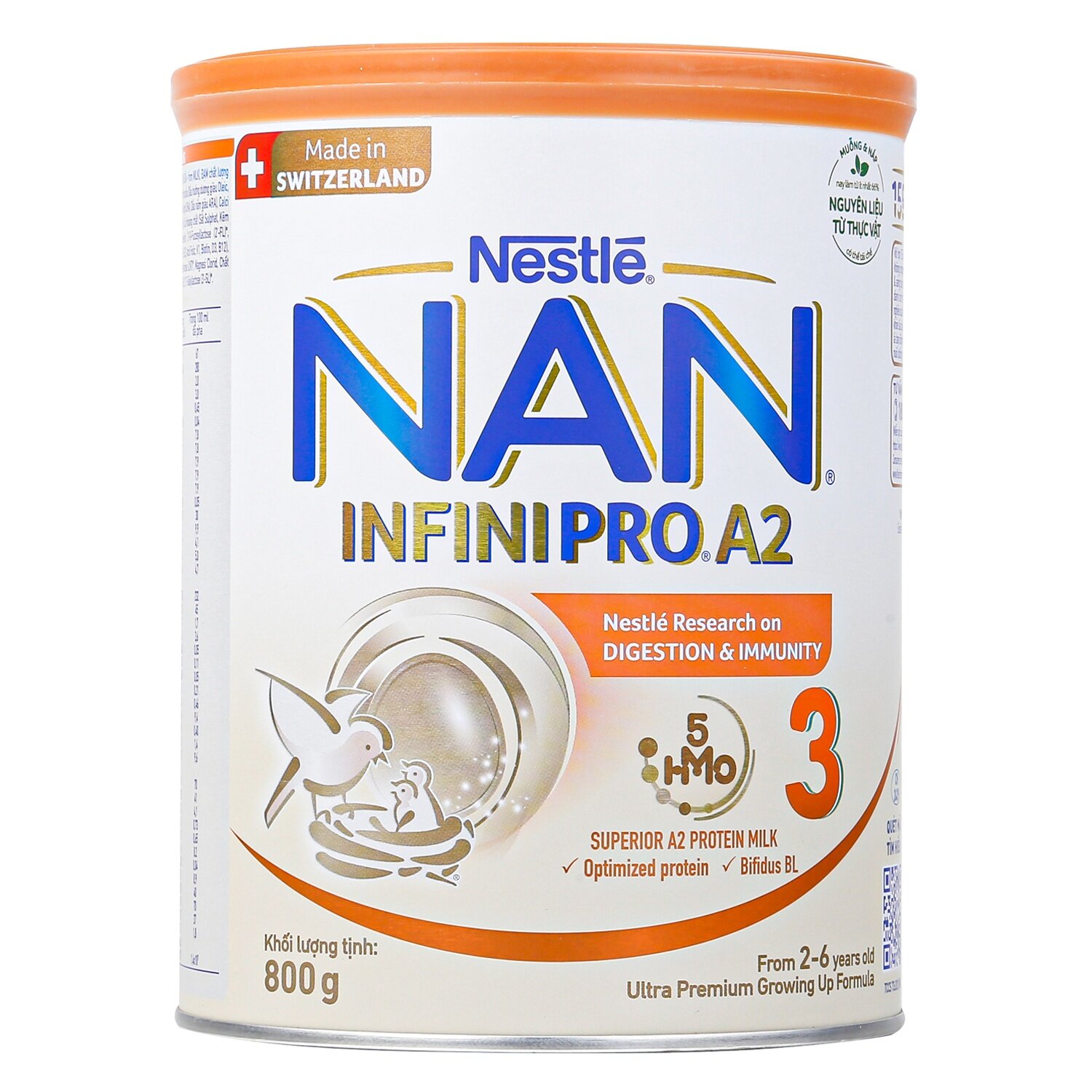 Sữa Nan InfiniPro A2 số 3 800g cho bé 2-6 tuổi