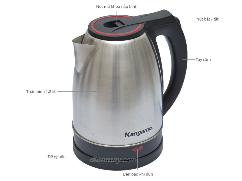 Bình siêu tốc Kangaroo KG-338 1.8 lít Bình siêu tốc Kangaroo KG-338 1.8 lít