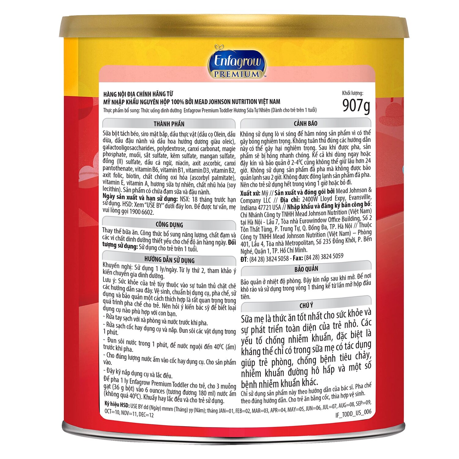 Ưu điểm nổi bật sữa bột Enfagrow Premium Toddler