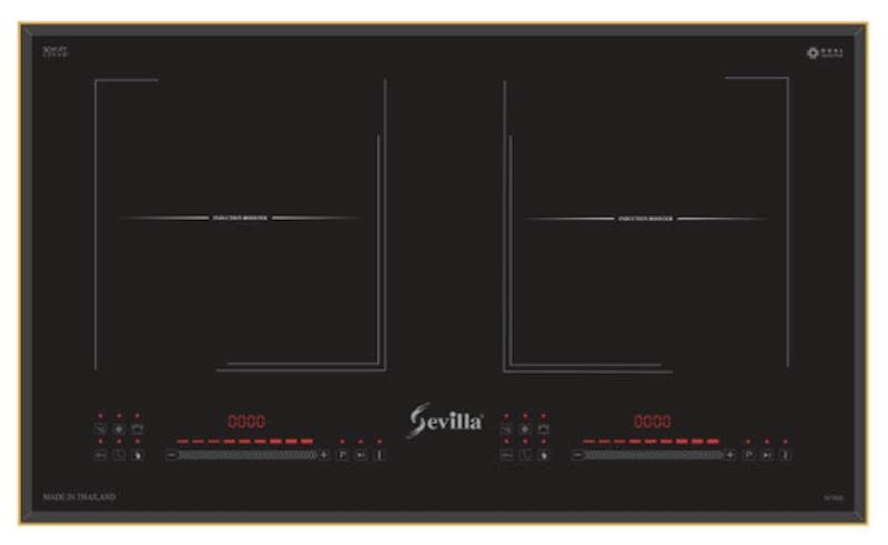 Bếp từ đôi Sevilla SV-T925 sở hữu thiết kế phẳng, tinh tế với tông màu đen thanh lịch,