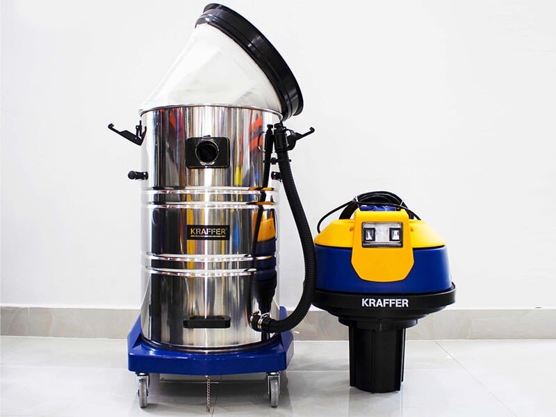 Kraffer KF280 có thùng chứa bụi làm từ inox Kraffer KF280