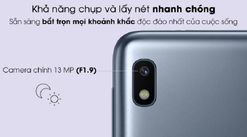 Điện thoại Samsung Galaxy A10 camera trang bị