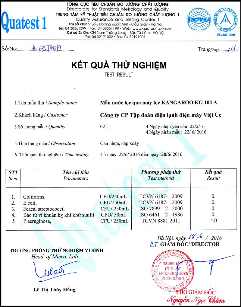Máy lọc nước RO Kangaroo KG110VTU 9 lõi Máy lọc nước RO Kangaroo KG110VTU 9 lõi