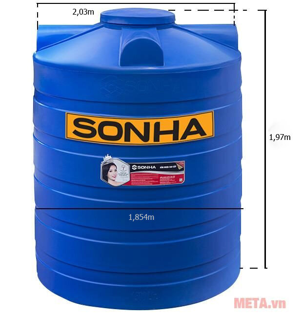 Bồn nước Sơn Hà nhựa đứng BNSH5000 - 5.000 lít