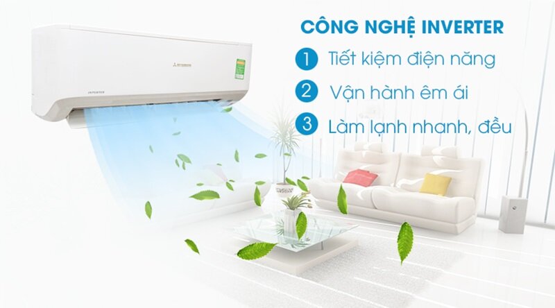 Điều Hòa Mitsubishi Heavy 12000 BTU 1 Chiều Inverter SRK/SRC13YT-S5 tiết kiệm năng lượng
