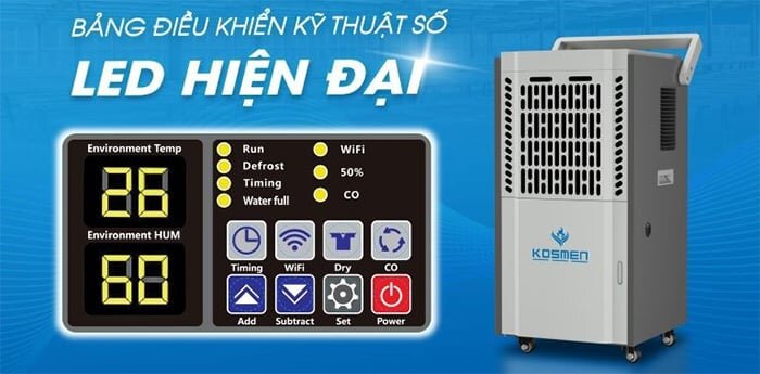 Bảng điều khiển máy hút ẩm Kosmen KM-90S