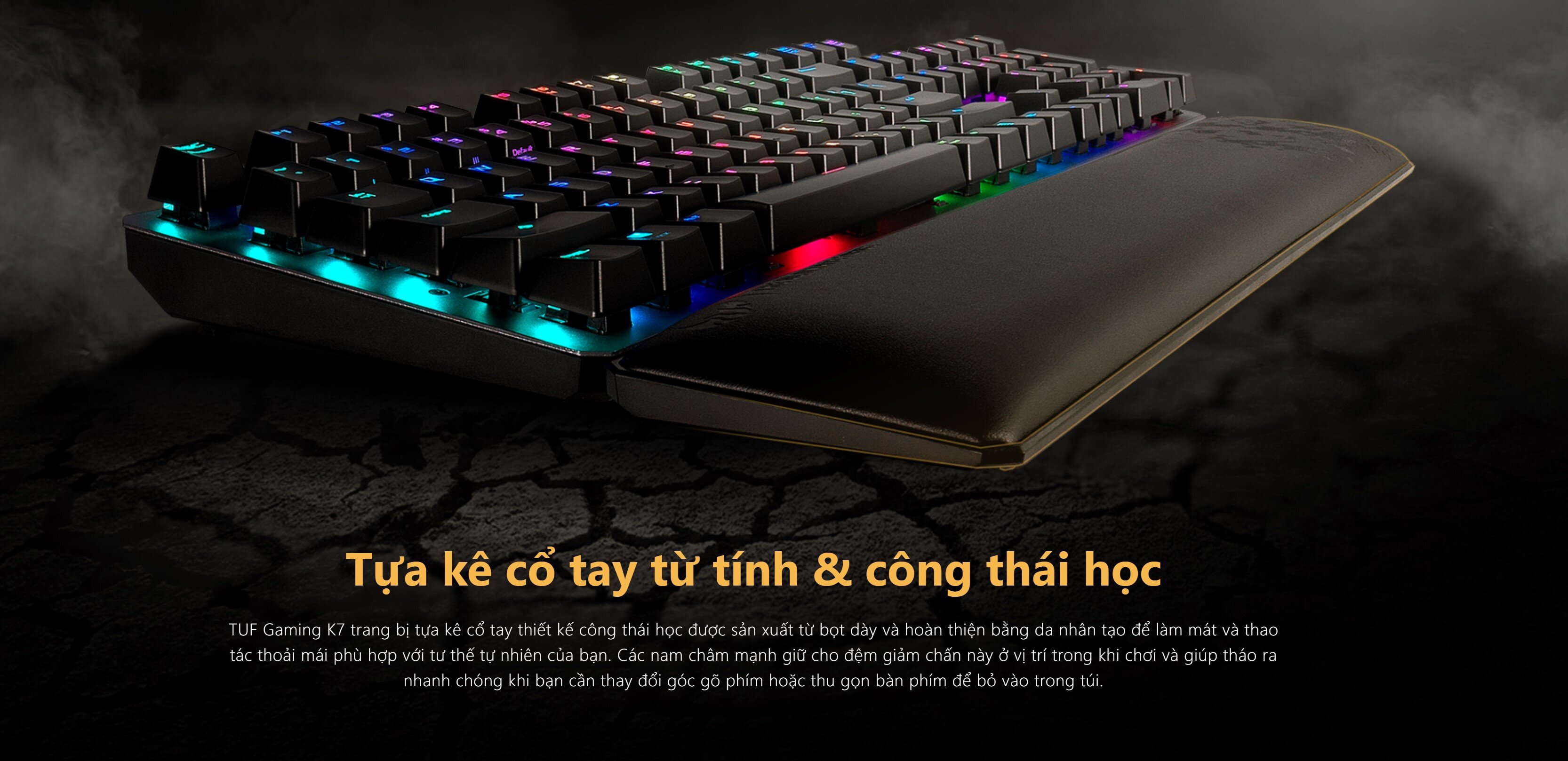 Bàn Phím ASUS TUF Gaming K7 (USB/RGB/Linear Swicth RA03) 90MP0191-B0JA00