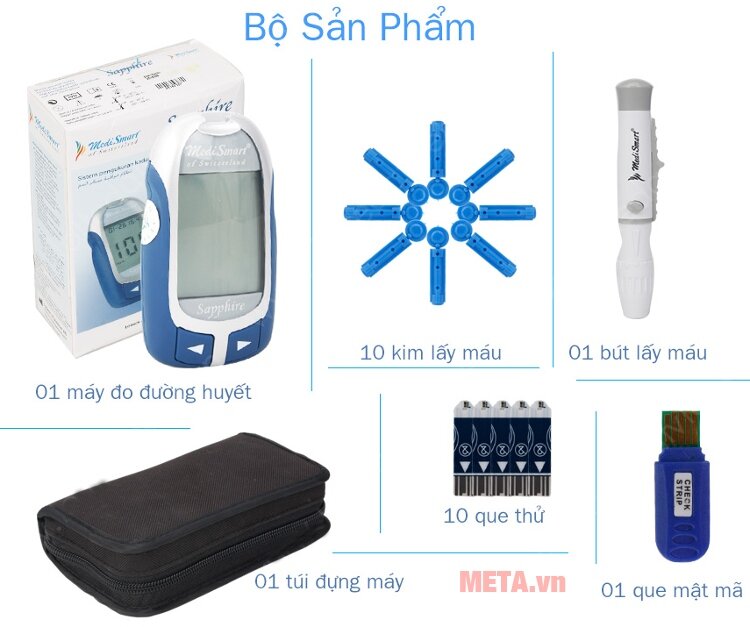 Máy đo đường huyết MediSmart Sapphire