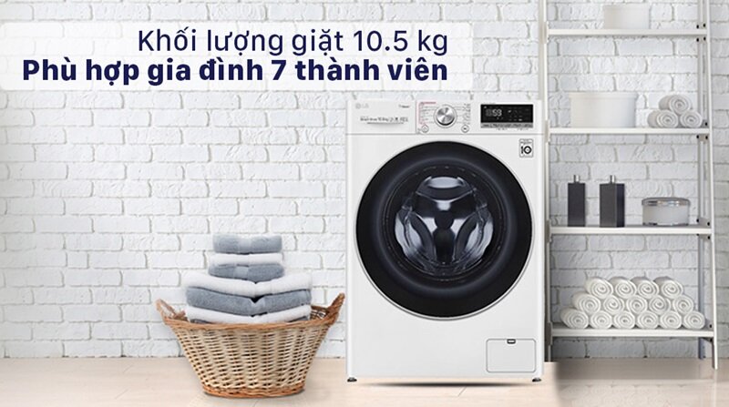 Máy giặt LG Inverter 10.5 kg FV1450S3W2